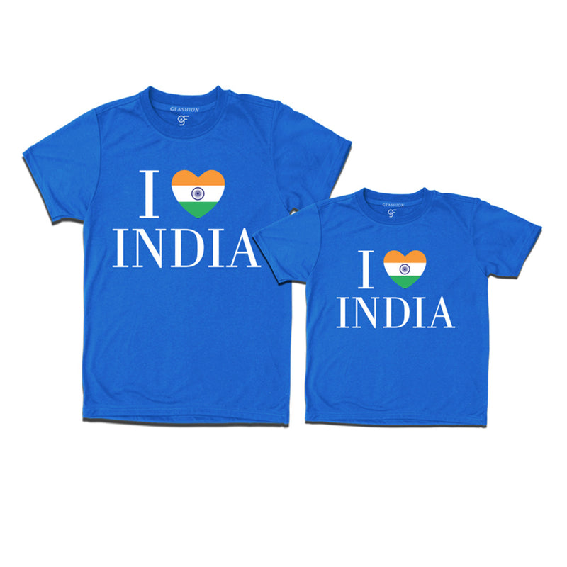 I love India Dad and son T-shirts in Blue Color available @ gfashion.jpg