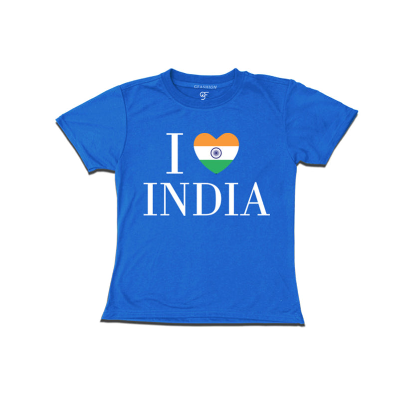 I love India Girl T-shirt in Blue Color available @ gfashion.jpg