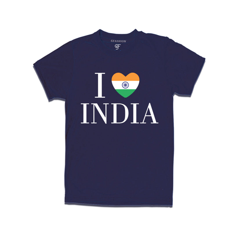 I love India Men T-shirt in Navy Color available @ gfashion.jpg