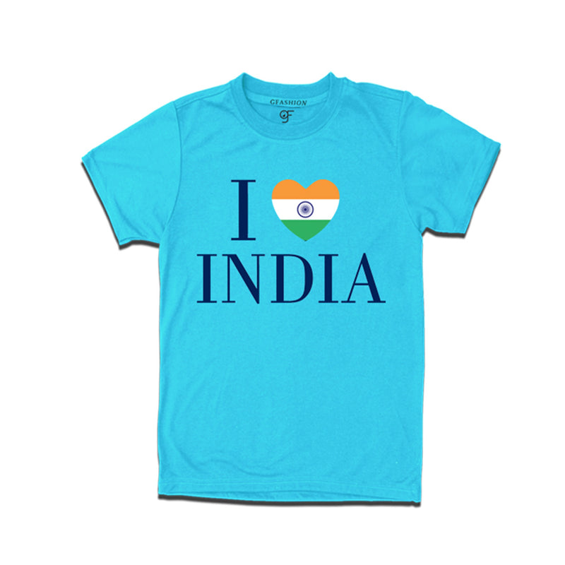 I love India Men T-shirt in Sky Blue Color available @ gfashion.jpg