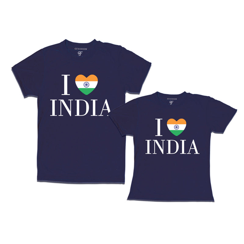 I love India T-shirts for Dad and Daughter in Navy Color available @ gfashion.jpg