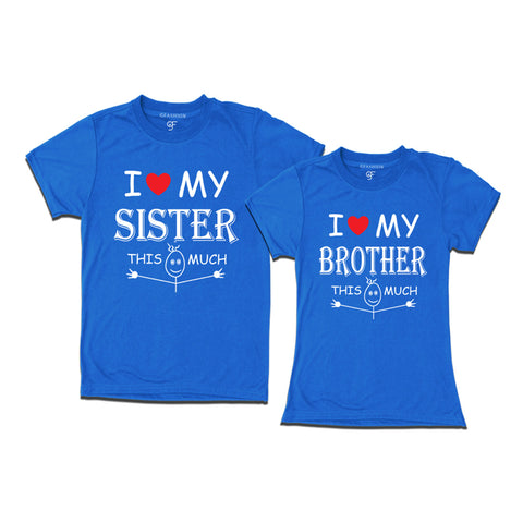 I love My Brother- I love My Sister T-shirts in Blue Color available @ gfashion.jpg