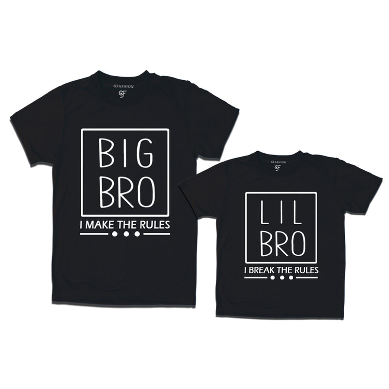 I make the Rules-I Break the Rules Big Bro-Lil Bro T-shirts in Black Color available @ gfashion.jpg