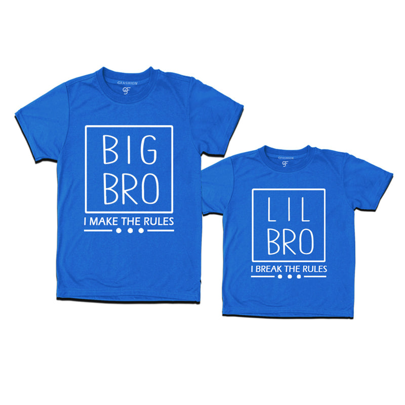 I make the Rules-I Break the Rules Big Bro-Lil Bro T-shirts in Blue Color available @ gfashion.jpg