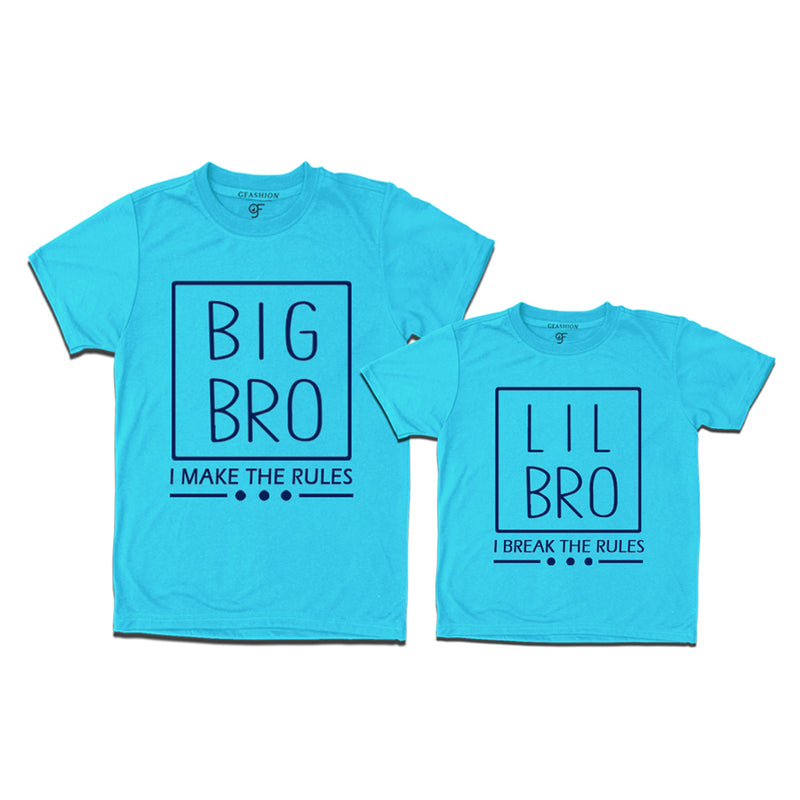 I make the Rules-I Break the Rules Big Bro-Lil Bro T-shirts in Sky Blue Color available @ gfashion.jpg