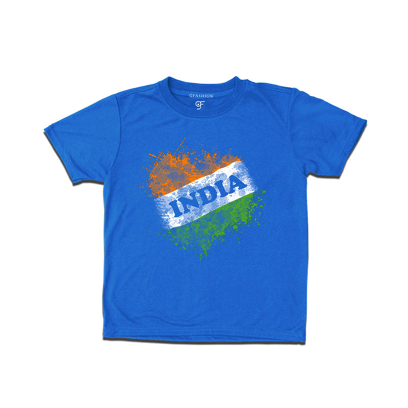India Tiranga Boy T-shirt in Blue color available @ gfashion.jpg