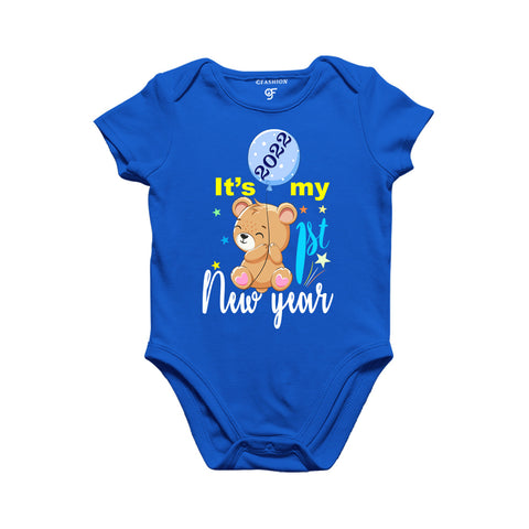 It's My First New Year 2022 Panda Design Onesie in Blue Color available @ gfashion.jpg