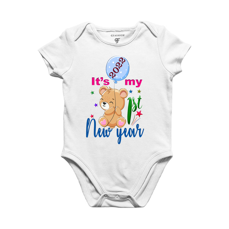It's My First New Year 2022 Panda Design Onesie in White Color available @ gfashion.jpg