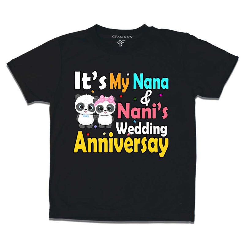 It's My Nana and Nani's wedding anniversary T-shirt in Black Color avilable @ gfashion.jpg