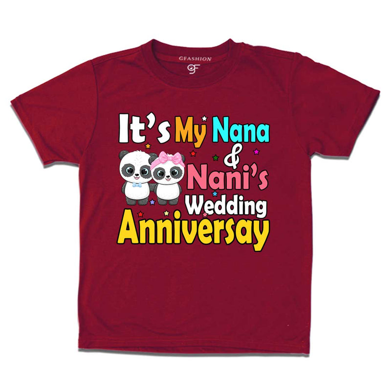 It's My Nana and Nani's wedding anniversary T-shirt in Maroon Color avilable @ gfashion.jpg