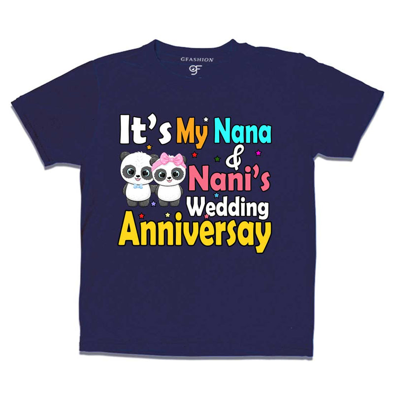 It's My Nana and Nani's wedding anniversary T-shirt in Navy Color avilable @ gfashion.jpg