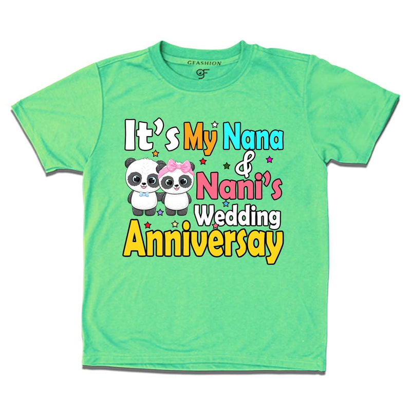 It's My Nana and Nani's wedding anniversary T-shirt in Pista Green Color avilable @ gfashion.jpg