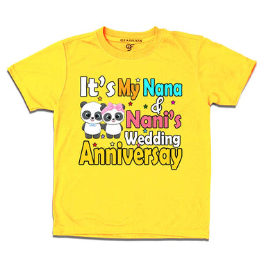 It's My Nana and Nani's wedding anniversary T-shirt in Yellow Color avilable @ gfashion.jpg