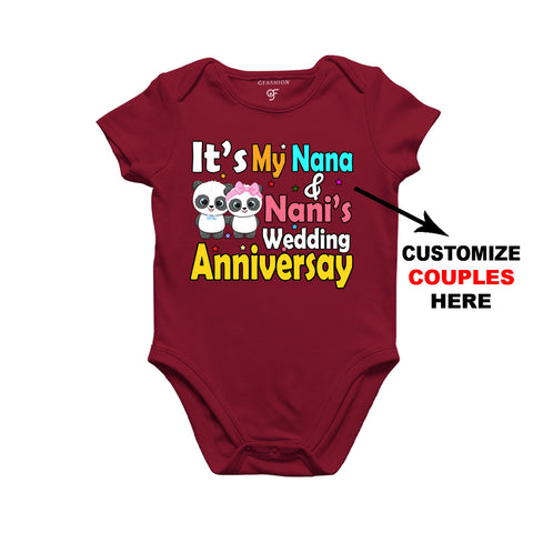 It's My wedding anniversary Name Customized Bodysuit in Maroon Color avilable @ gfashion.jpg