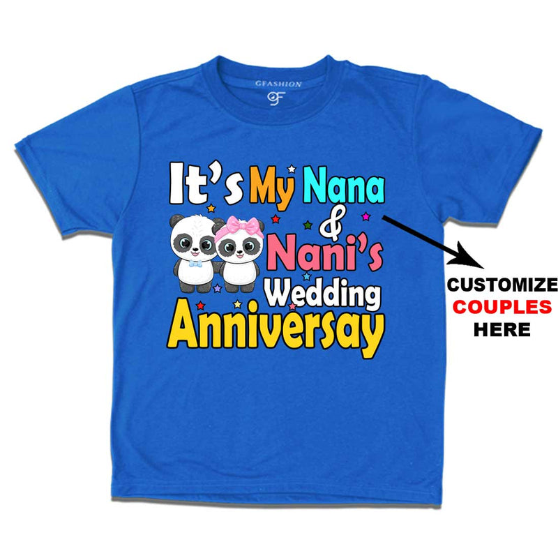 It's My wedding anniversary Name Customized T-shirt in Blue Color avilable @ gfashion.jpg