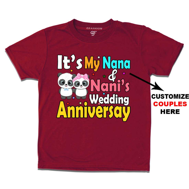 It's My wedding anniversary Name Customized T-shirt in Maroon Color avilable @ gfashion.jpg