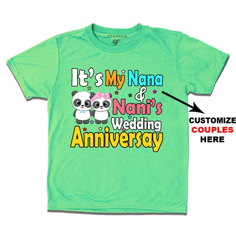 It's My wedding anniversary Name Customized T-shirt in Pista Green Color avilable @ gfashion.jpg