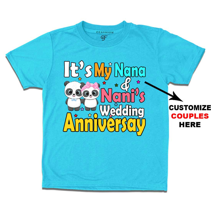It's My wedding anniversary Name Customized T-shirt in Sky Blue Color avilable @ gfashion.jpg