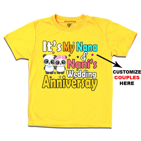 It's My wedding anniversary Name Customized T-shirt in Yellow Color avilable @ gfashion.jpg