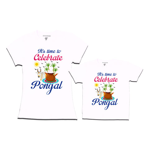 It's Time to Celebrate Pongal Combo T-shirts in White Color available @ gfashion.jpg