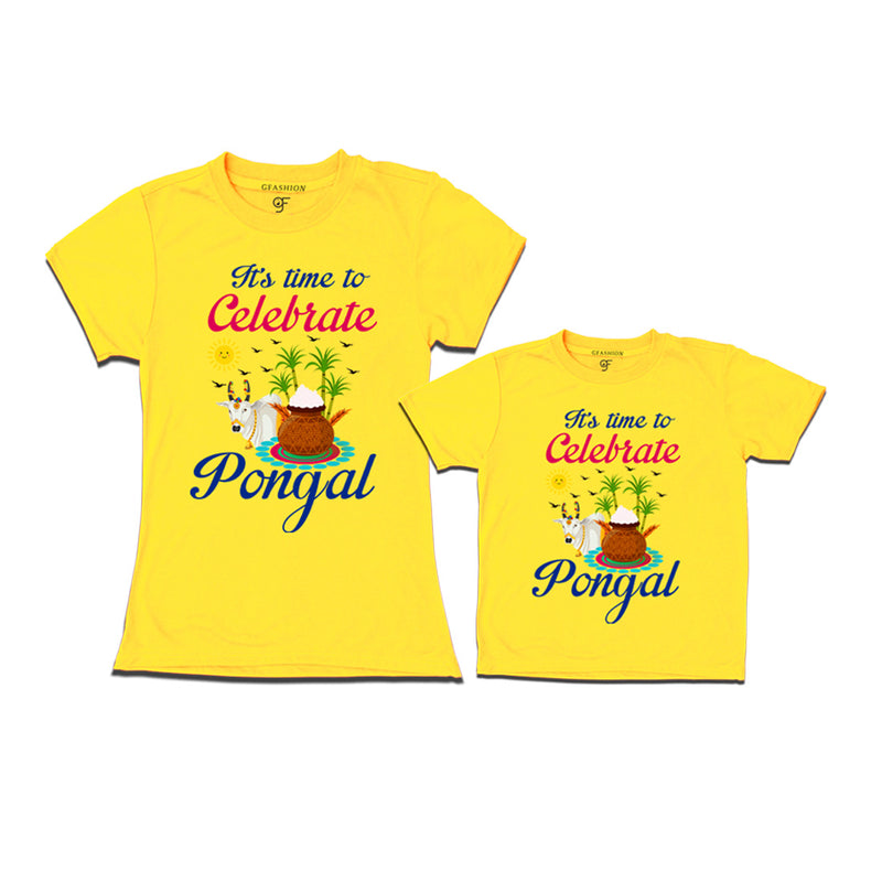 It's Time to Celebrate Pongal Combo T-shirts in Yellow Color available @ gfashion.jpg