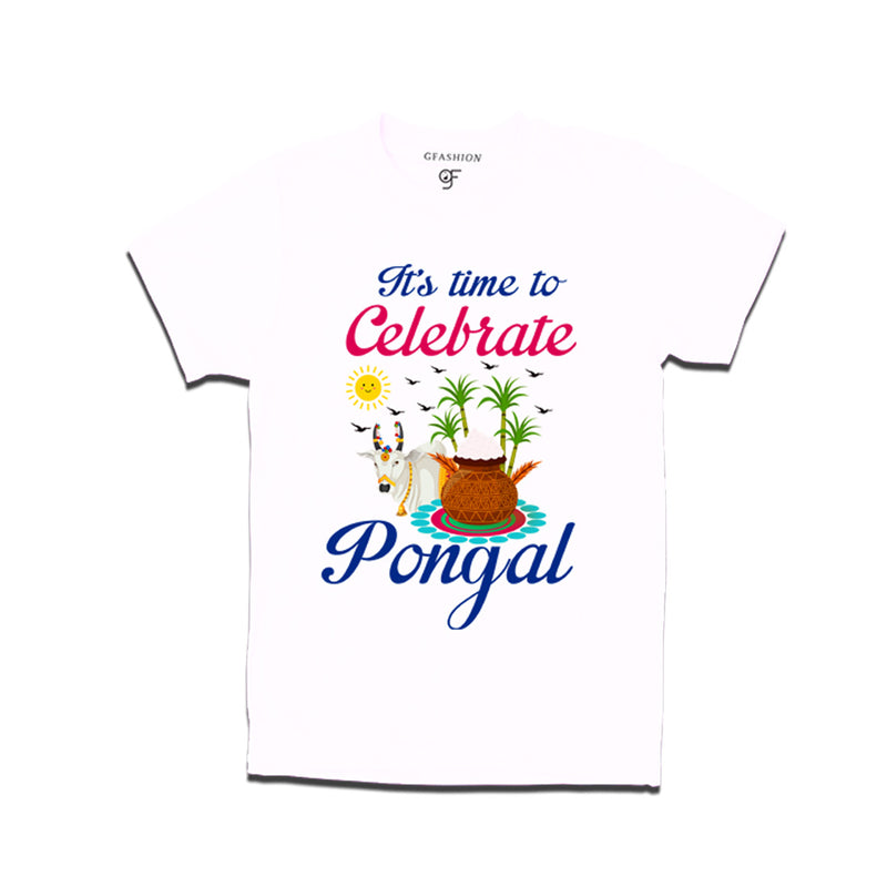 It's Time to Celebrate Pongal T-shirts in White Color available @ gfashion.jpg