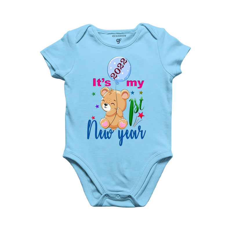 It's My First New Year 2022 Panda Design Onesie in Sky Blue Color available @ gfashion.jpg