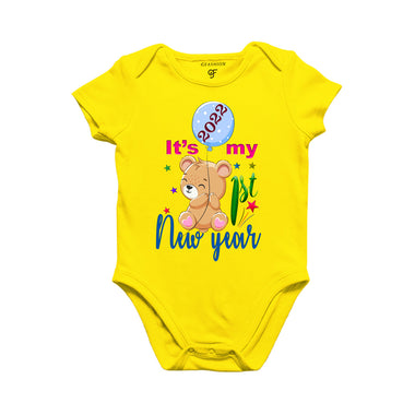 It's My First New Year 2022 Panda Design Onesie in Yellow Color available @ gfashion.jpg