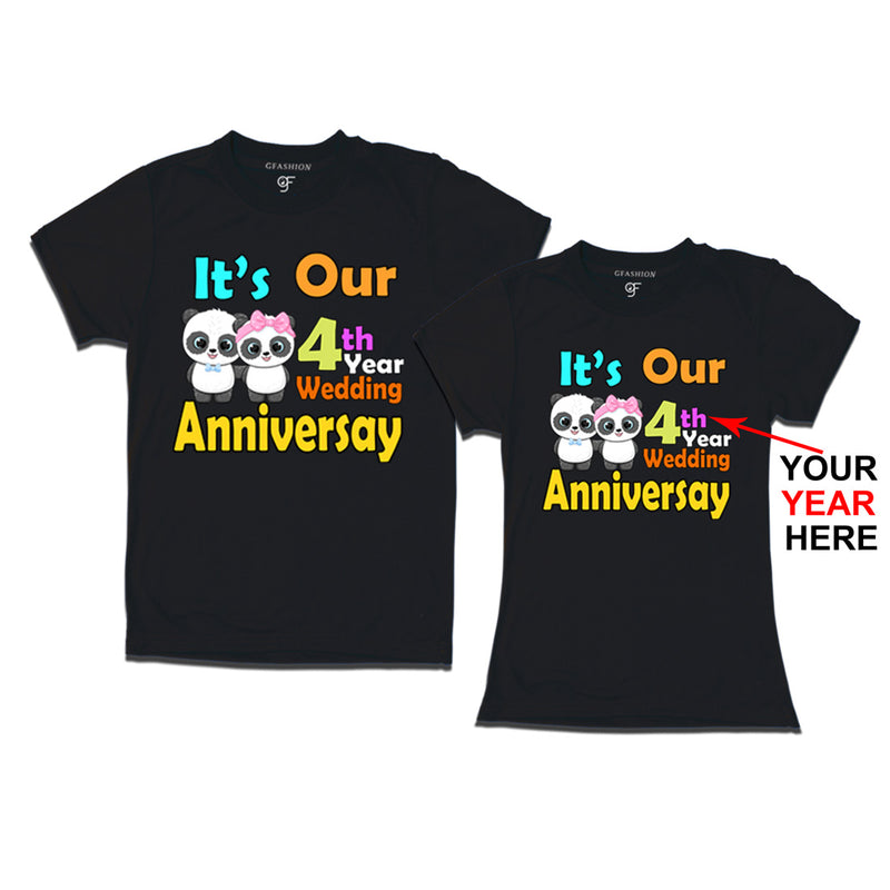 It's our wedding anniversary year Customized Couple T-shirts in Black Color avilable @ gfashion.jpg