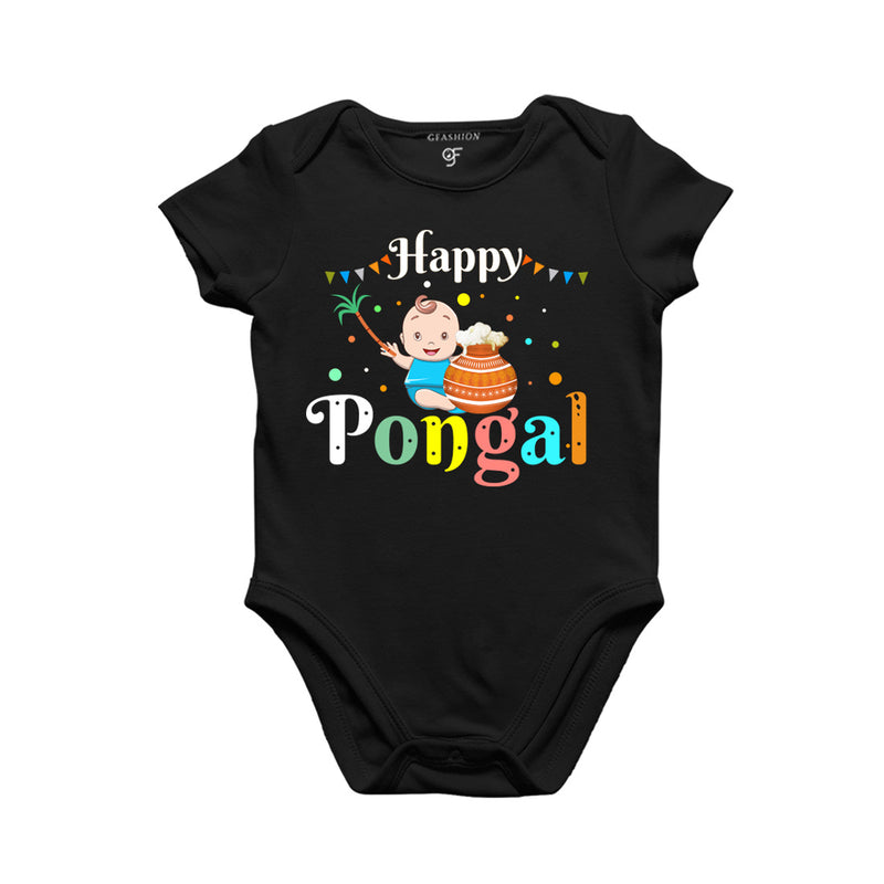 Kids Happy Pongal Baby Onesie in Black Color available @ gfashion.jpg
