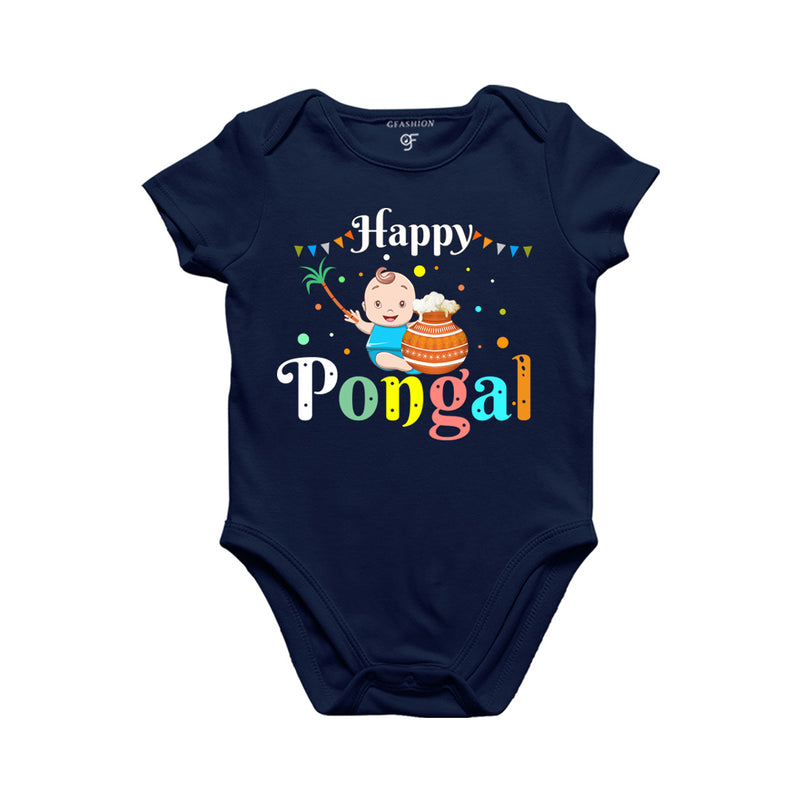 Kids Happy Pongal Baby Onesie in Navy Color available @ gfashion.jpg