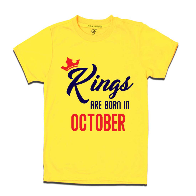 Kings are born in October-Yellow-gfashion