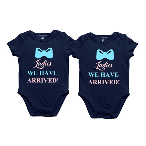Ladies we have arrived-Twin Baby  Bodysuit in Navy Color available @ gfashion.jpg