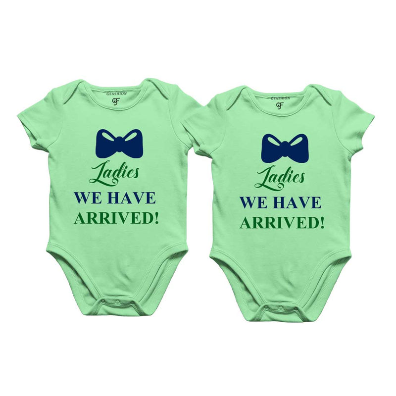 Ladies we have arrived-Twin Baby  Bodysuit in Pista Green Color available @ gfashion.jpg