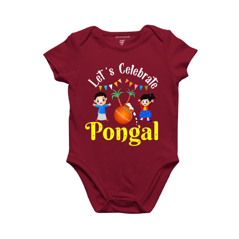 Let's Celebrate Pongal with Baby Rompers in Maroon Color available @ gfashion.jpg