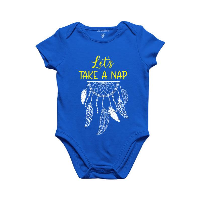 Let's Take a Nap-Baby Bodysuit or Rompers or Onesie in Blue Color available @ gfashion.jpg