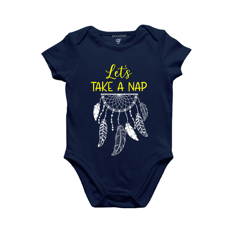 Let's Take a Nap-Baby Bodysuit or Rompers or Onesie in Navy Color available @ gfashion.jpg