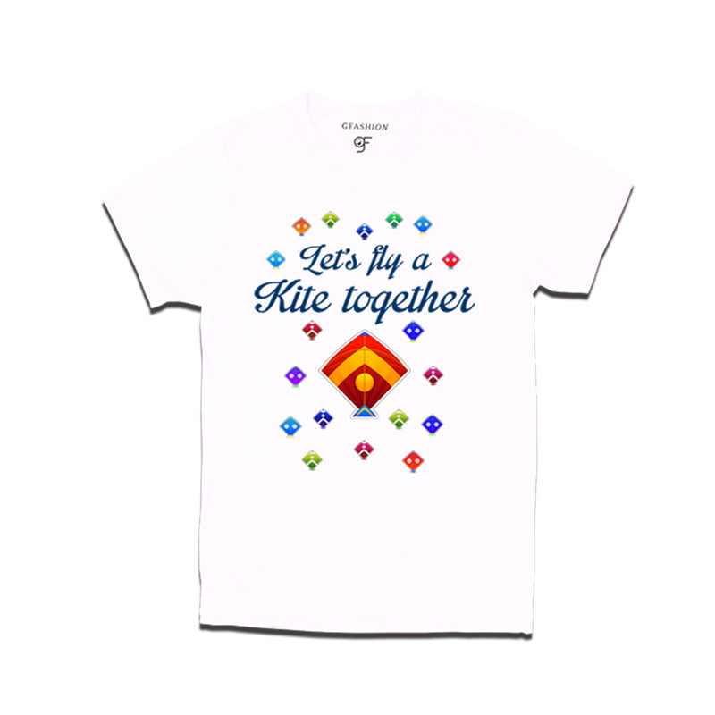 Let's fly a kite Together T-shirts for Sankranti in White Color available @ gfashion.jpg