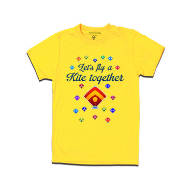 Let's fly a kite Together T-shirts for Sankranti in Yellow Color available @ gfashion.jpg