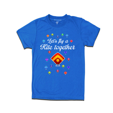 Let's fly a kite Together T-shirts for Sankranti in Blue Color available @ gfashion.jpg