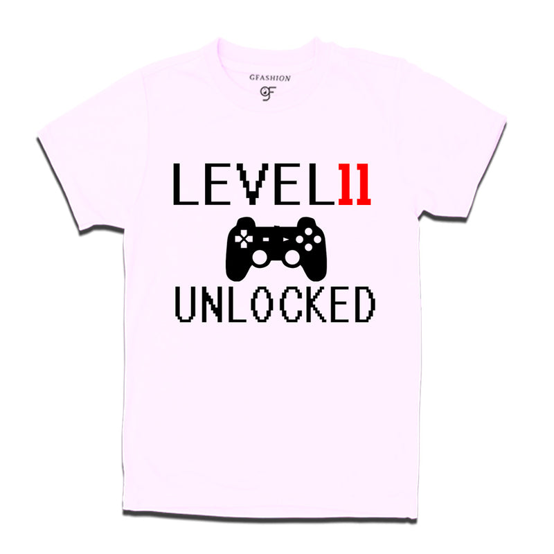 Level 11 Unlocked Birthday Tshirts For Boy-Girl in White Color available @ Gfashion.jpg
