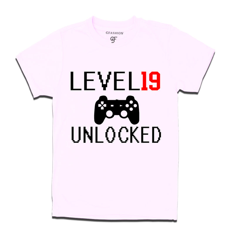 Level 19 Unlocked Birthday Tshirts For Boy-Girl in White Color available @ Gfashion.jpg