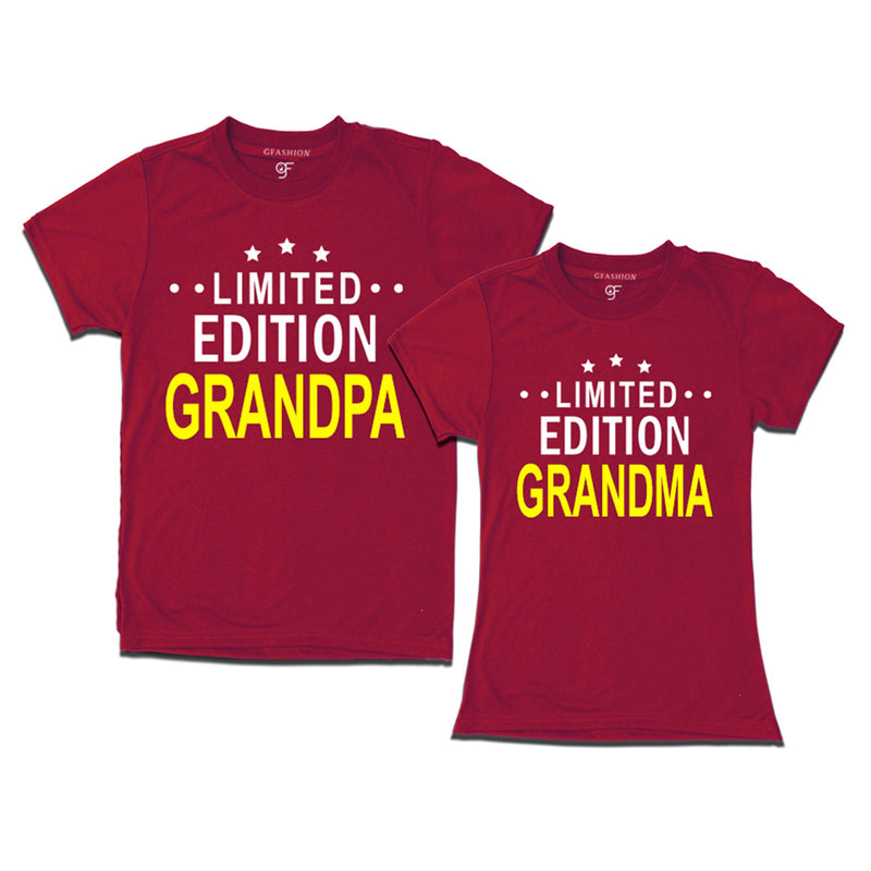 Limited Edition Grandpa Grandma T-shirts-Maroon-gfashion