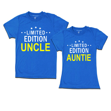 Limited Edition Uncle Auntie T-shirt-Blue-gfashion