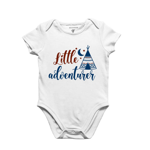 Little Adventurer-Baby Bodysuit or Rompers or Onesie in White Color available @ gfashion.jpg