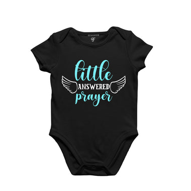 Little Answered Prayer-Baby Bodysuit or Rompers or Onesie in Black Color available @ gfashion.jpg