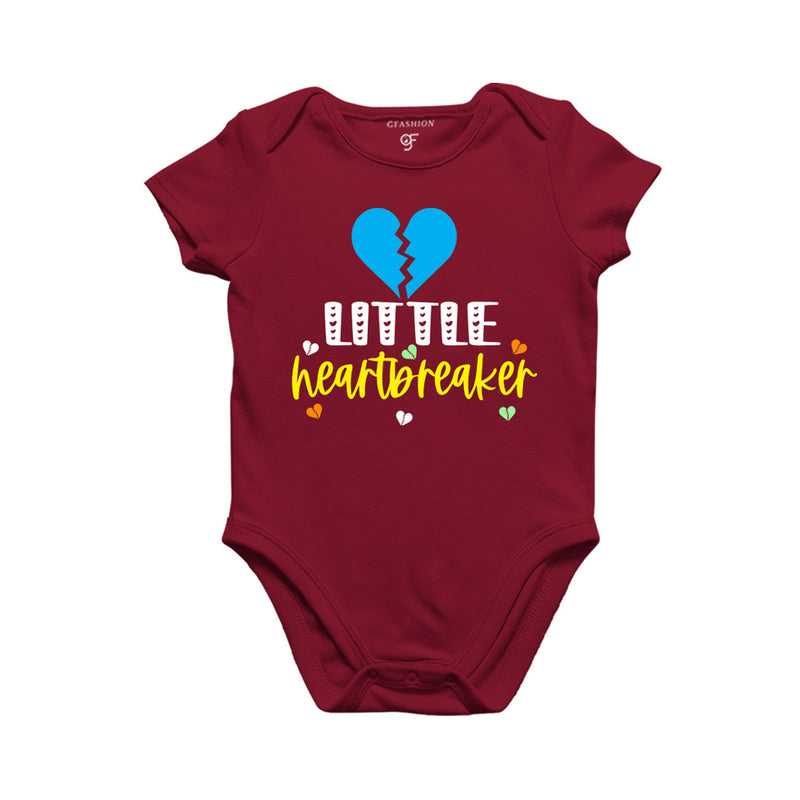 Little Heart Breaker Baby Bodysuit in Maroon Color available @ gfashion.jpg