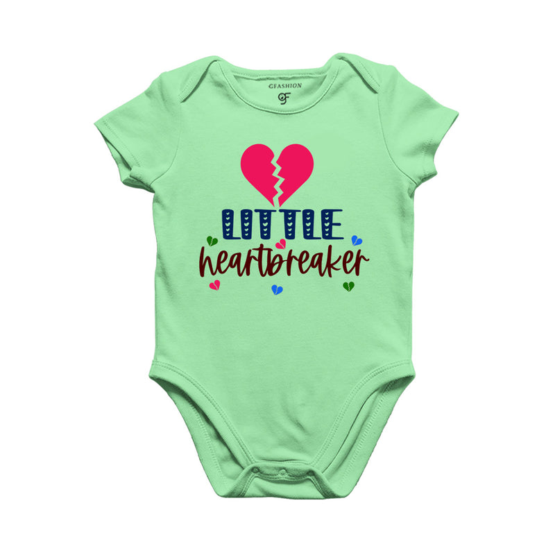 Little Heart Breaker Baby Bodysuit in Pista Green Color available @ gfashion.jpg