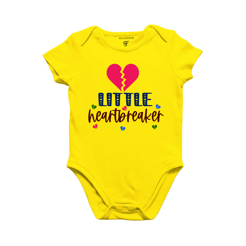 Little Heart Breaker Baby Bodysuit in Yellow Color available @ gfashion.jpg