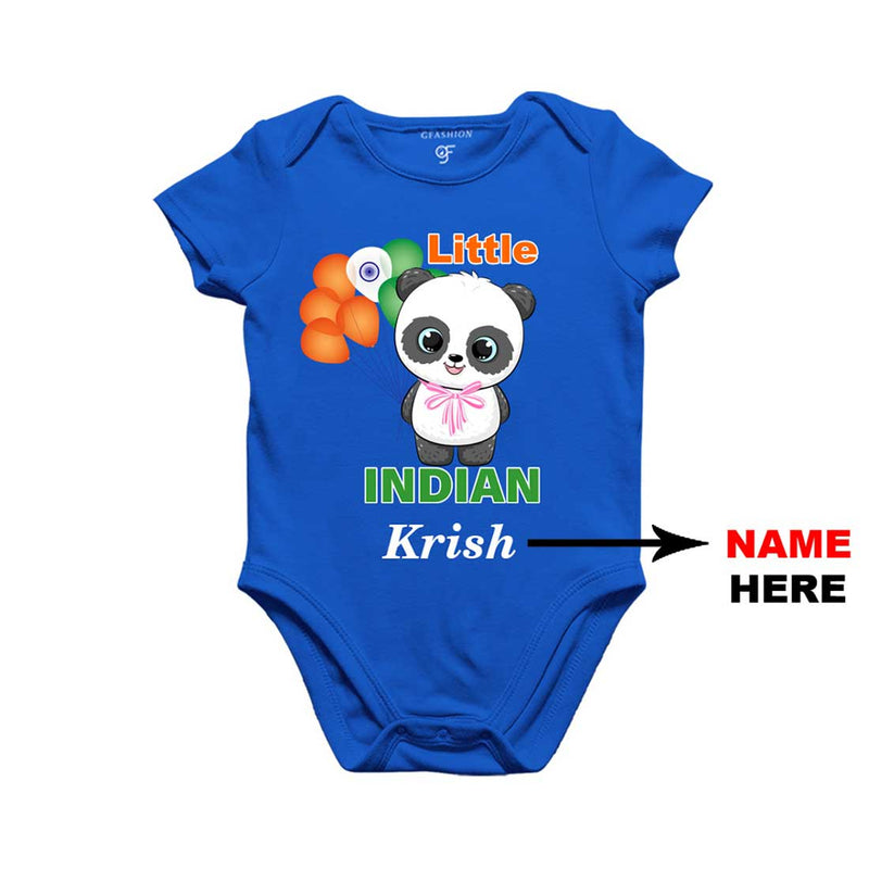 Little Indian Baby Rompers-Name Customized in Blue Color available @ gfashion.jpg